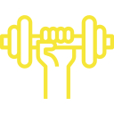 logo haltère jaune
